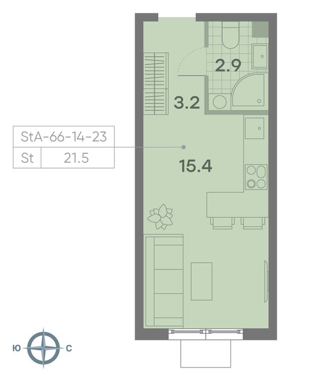 Apartment Sale, 21.5平方米 at Parkside, Krasnogo Mayaka Street, 26к1, Moscow, Russia #1 Apartment Sale, 21.5平方米 at Parkside, Krasnogo Mayaka Street, 26к1, Moscow, Russia #1