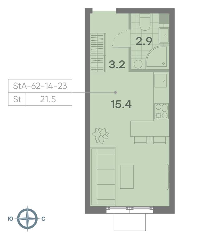 Apartment Sale, 21.5 sq. m. at Parkside, Krasnogo Mayaka Street, 26к1, Moscow, Russia #1 Apartment Sale, 21.5 sq. m. at Parkside, Krasnogo Mayaka Street, 26к1, Moscow, Russia #1