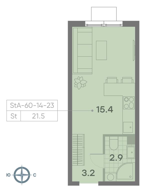 Apartment Sale, 21.5 sq. m. at Parkside, Krasnogo Mayaka Street, 26к1, Moscow, Russia #1 Apartment Sale, 21.5 sq. m. at Parkside, Krasnogo Mayaka Street, 26к1, Moscow, Russia #1