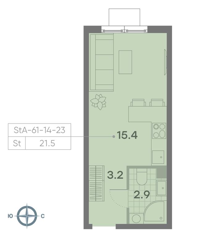 Apartment Sale, 21.5 sq. m. at Parkside, Krasnogo Mayaka Street, 26к1, Moscow, Russia #2 Apartment Sale, 21.5 sq. m. at Parkside, Krasnogo Mayaka Street, 26к1, Moscow, Russia #2