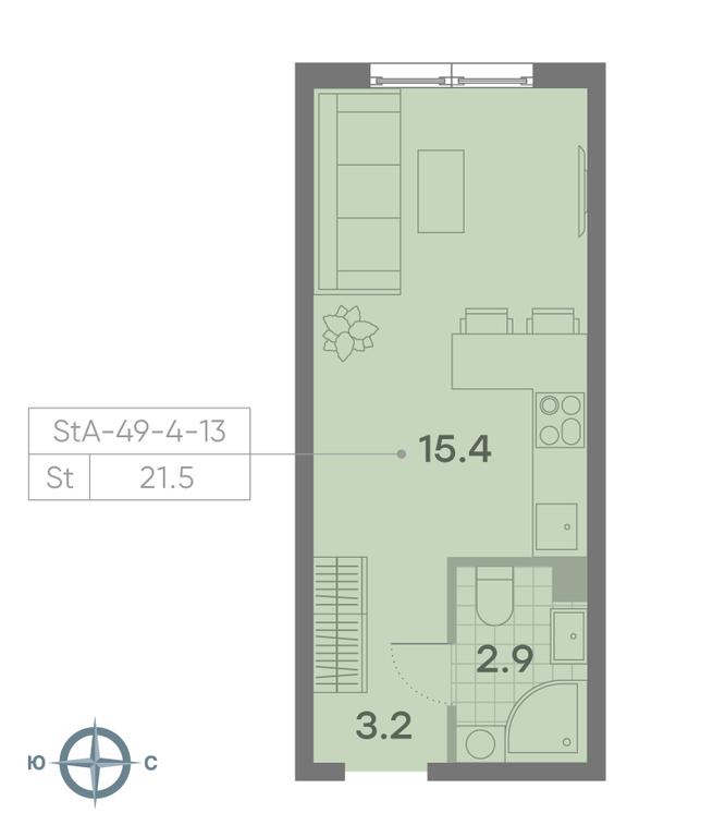 Apartment Sale, 21.5平方米 at Parkside, Krasnogo Mayaka Street, 26к1, Moscow, Russia #1 Apartment Sale, 21.5平方米 at Parkside, Krasnogo Mayaka Street, 26к1, Moscow, Russia #1
