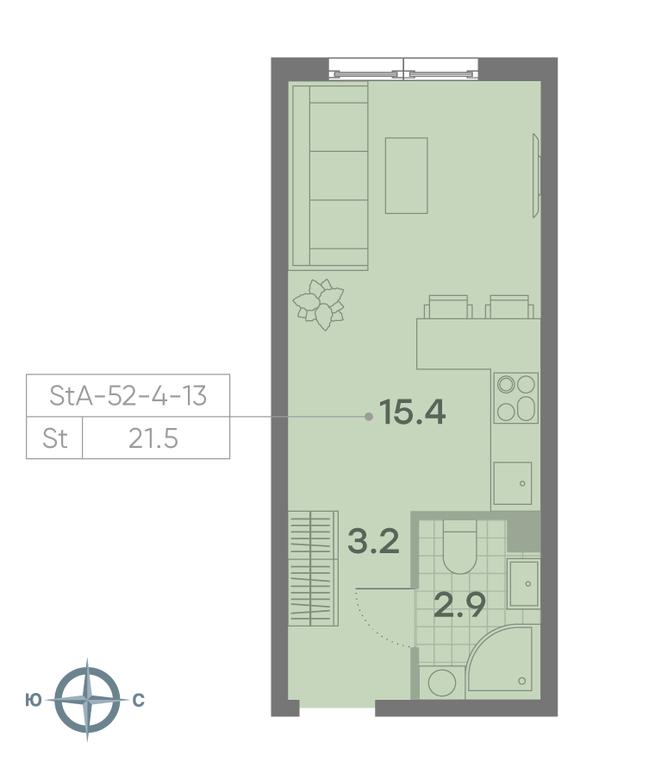 Apartment Sale, 21.5 sq. m. at Parkside, Krasnogo Mayaka Street, 26к1, Moscow, Russia #1 Apartment Sale, 21.5 sq. m. at Parkside, Krasnogo Mayaka Street, 26к1, Moscow, Russia #1