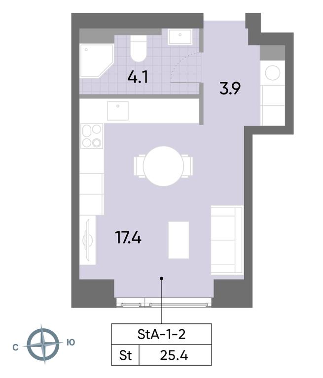 Apartment Sale, 25.4平方米 at Wave, Borisovskye Prudy Street, 1Б, Moscow, Russia #1 Apartment Sale, 25.4平方米 at Wave, Borisovskye Prudy Street, 1Б, Moscow, Russia #1