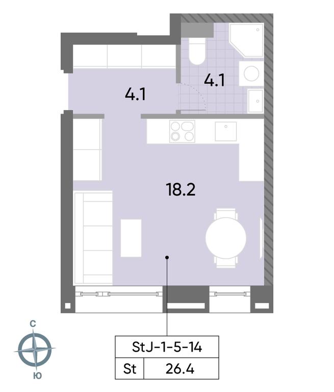 Apartment Sale, 26.4 sq. m. at Wave, Borisovskye Prudy Street, 1Б, Moscow, Russia #2 Apartment Sale, 26.4 sq. m. at Wave, Borisovskye Prudy Street, 1Б, Moscow, Russia #2