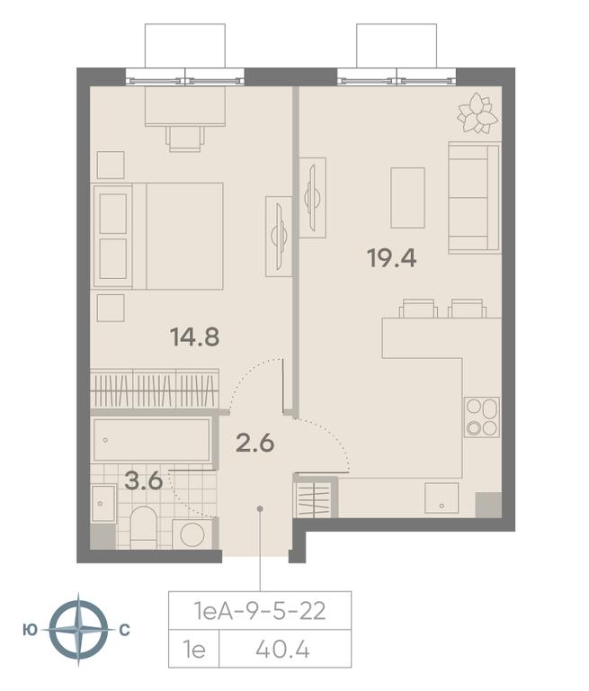 1-BD Apartment Sale, 40.4 sq. m. at Parkside, Krasnogo Mayaka Street, 26к1, Moscow, Russia #1 1-BD Apartment Sale, 40.4 sq. m. at Parkside, Krasnogo Mayaka Street, 26к1, Moscow, Russia #1