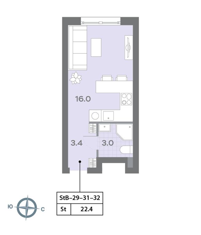Apartment Sale, 22.3 sq. m. at Dmitrovskoe Nebo, Ilmenskiy Drive, 4с1, Moscow, Russia #2 Apartment Sale, 22.3 sq. m. at Dmitrovskoe Nebo, Ilmenskiy Drive, 4с1, Moscow, Russia #2
