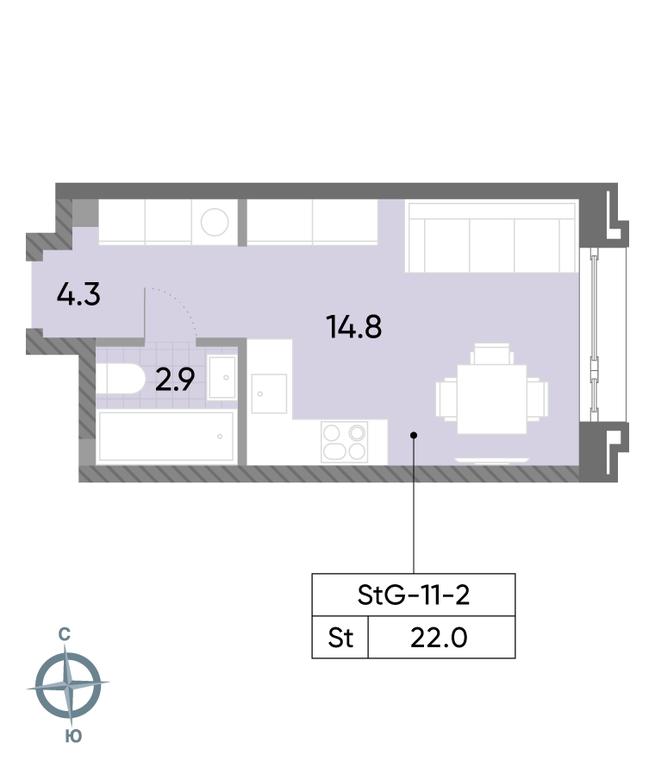 Apartment Sale, 22平方米 at Wave, Borisovskye Prudy Street, 1Б, Moscow, Russia #2 Apartment Sale, 22平方米 at Wave, Borisovskye Prudy Street, 1Б, Moscow, Russia #2
