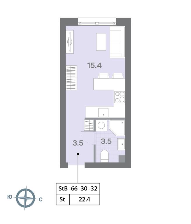 Apartment Sale, 22.3 sq. m. at Dmitrovskoe Nebo, Ilmenskiy Drive, 4с1, Moscow, Russia #2