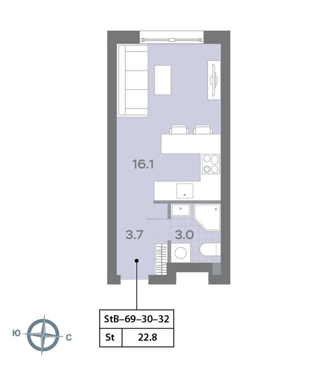 Apartment Sale, 22.8 sq. m. at Dmitrovskoe Nebo, Ilmenskiy Drive, 4с1, Moscow, Russia #2 Apartment Sale, 22.8 sq. m. at Dmitrovskoe Nebo, Ilmenskiy Drive, 4с1, Moscow, Russia #2