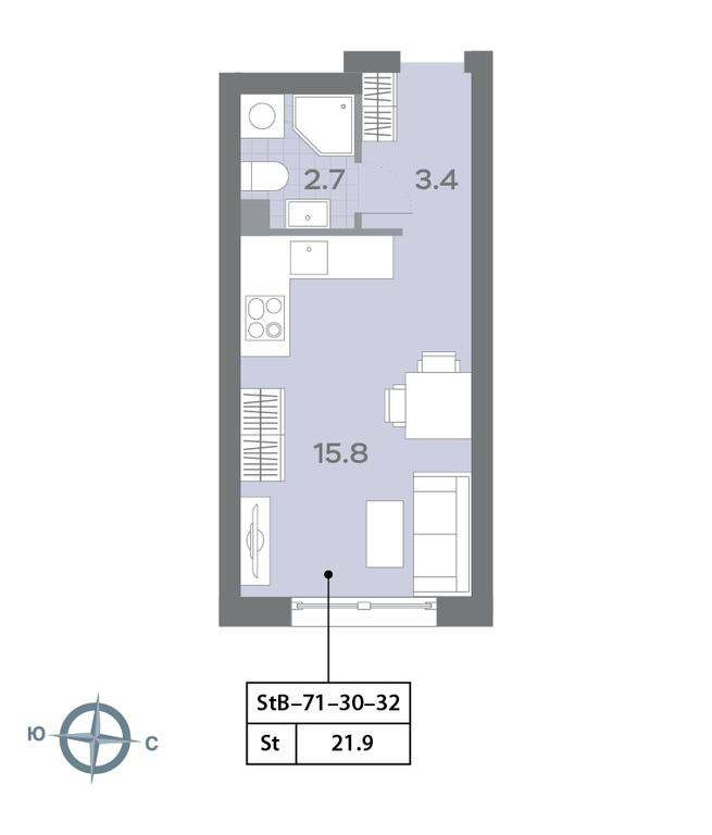 Apartment Sale, 21.8平方米 at Dmitrovskoe Nebo, Ilmenskiy Drive, 4с1, Moscow, Russia #2 Apartment Sale, 21.8平方米 at Dmitrovskoe Nebo, Ilmenskiy Drive, 4с1, Moscow, Russia #2