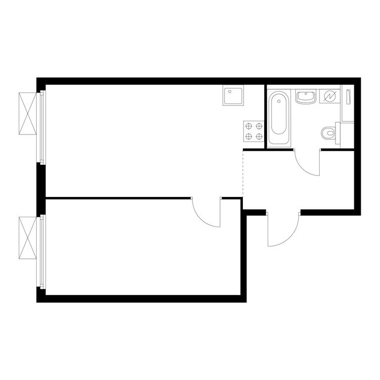 1-BD Apartment Sale, 43.7 sq. m. at Matveevskiy Park, Ochakovskoye Highway, вл3с11, Moscow, Russia #1