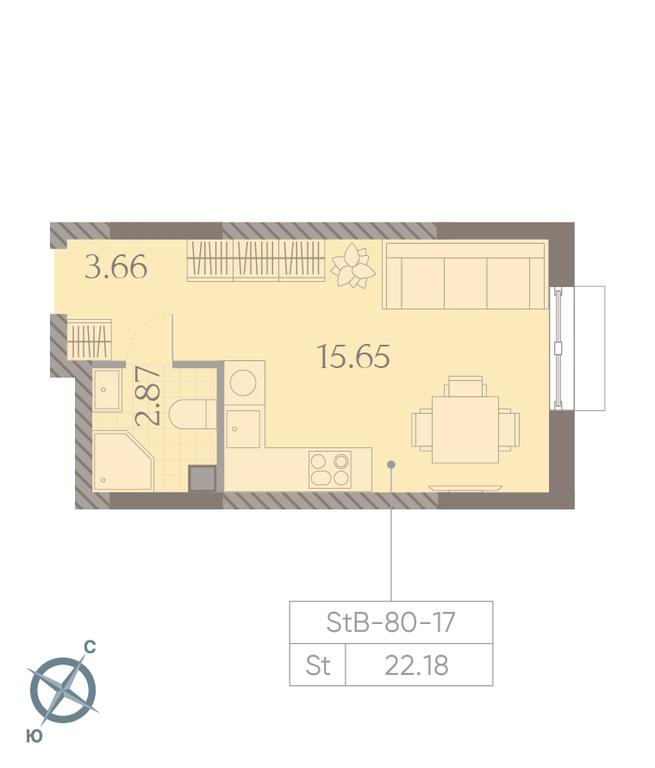 Apartment Sale, 22.2 sq. m. at Dmitrovskoe Nebo, Ilmenskiy Drive, 4с1, Moscow, Russia #2 Apartment Sale, 22.2 sq. m. at Dmitrovskoe Nebo, Ilmenskiy Drive, 4с1, Moscow, Russia #2