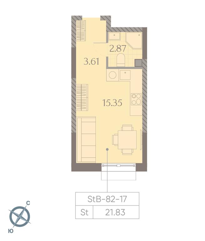 Apartment Sale, 21.8 sq. m. at Dmitrovskoe Nebo, Ilmenskiy Drive, 4с1, Moscow, Russia #2 Apartment Sale, 21.8 sq. m. at Dmitrovskoe Nebo, Ilmenskiy Drive, 4с1, Moscow, Russia #2