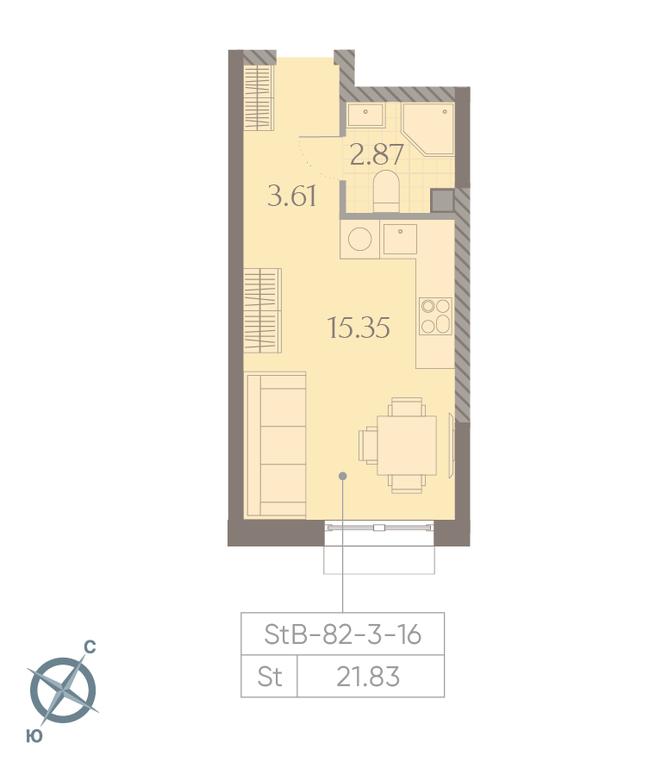Продажа квартиры, 21,8 м² в ЖК «Дмитровское Небо», Ильменский проезд, 4с1, Москва, Россия #1