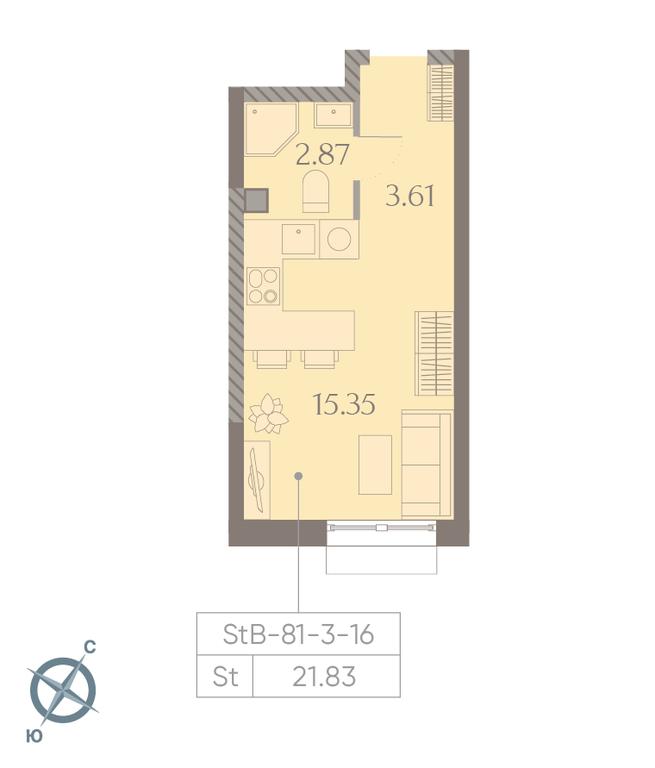 Apartment Sale, 21.8 sq. m. at Dmitrovskoe Nebo, Ilmenskiy Drive, 4с1, Moscow, Russia #1 Apartment Sale, 21.8 sq. m. at Dmitrovskoe Nebo, Ilmenskiy Drive, 4с1, Moscow, Russia #1