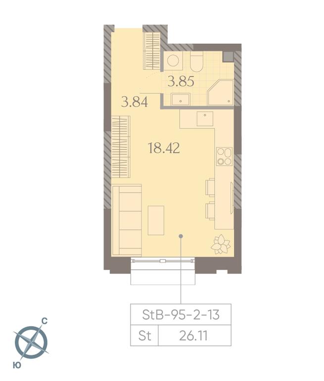 Apartment Sale, 26.1 sq. m. at Dmitrovskoe Nebo, Ilmenskiy Drive, 4с1, Moscow, Russia #1