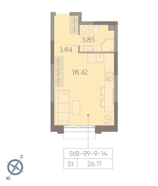 Apartment Sale, 26.1 sq. m. at Dmitrovskoe Nebo, Ilmenskiy Drive, 4с1, Moscow, Russia #1 Apartment Sale, 26.1 sq. m. at Dmitrovskoe Nebo, Ilmenskiy Drive, 4с1, Moscow, Russia #1