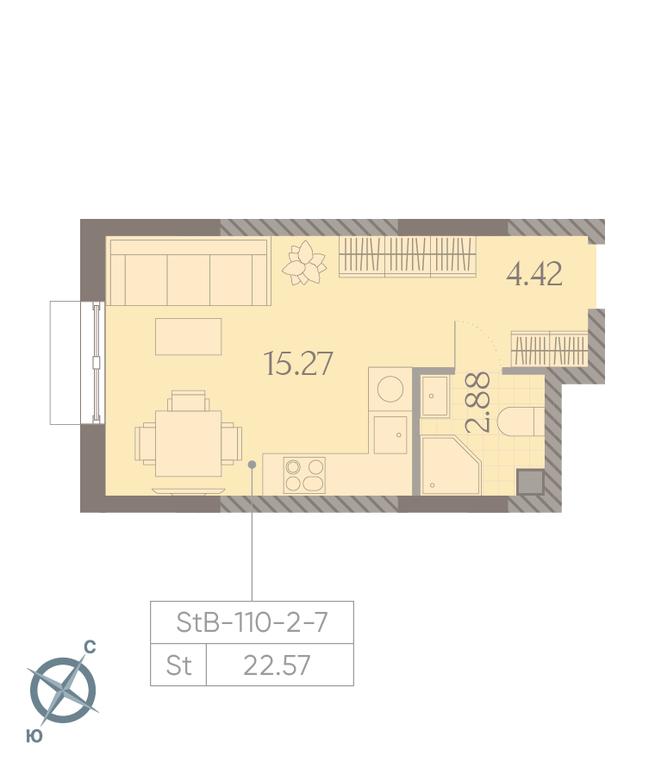 Apartment Sale, 22.6 sq. m. at Dmitrovskoe Nebo, Ilmenskiy Drive, 4с1, Moscow, Russia #2 Apartment Sale, 22.6 sq. m. at Dmitrovskoe Nebo, Ilmenskiy Drive, 4с1, Moscow, Russia #2
