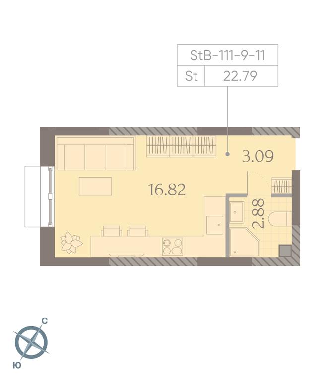 Apartment Sale, 22.8 sq. m. at Dmitrovskoe Nebo, Ilmenskiy Drive, 4с1, Moscow, Russia #2 Apartment Sale, 22.8 sq. m. at Dmitrovskoe Nebo, Ilmenskiy Drive, 4с1, Moscow, Russia #2