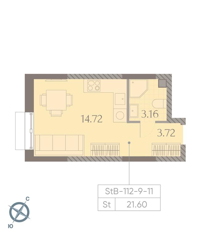 Apartment Sale, 21.6 sq. m. at Dmitrovskoe Nebo, Ilmenskiy Drive, 4с1, Moscow, Russia #1