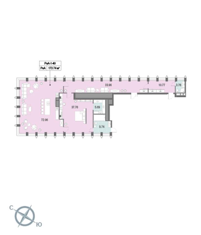 1-BD Apartment Sale, 172.7 sq. m. at Zilart, Rodchenko Street, 1, Moscow, Russia #1