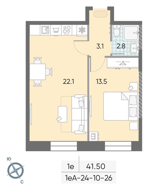 1-BD Apartment Sale, 41.5 sq. m. at Zilart, Rodchenko Street, 1, Moscow, Russia #2 1-BD Apartment Sale, 41.5 sq. m. at Zilart, Rodchenko Street, 1, Moscow, Russia #2