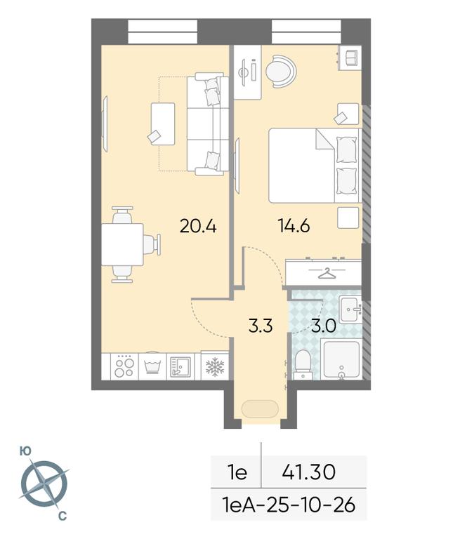 1-BD Apartment Sale, 41.3平方米 at Zilart, Rodchenko Street, 1, Moscow, Russia #2 1-BD Apartment Sale, 41.3平方米 at Zilart, Rodchenko Street, 1, Moscow, Russia #2