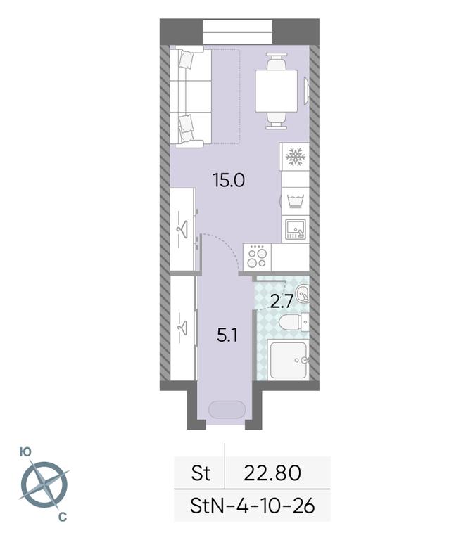 Apartment Sale, 22.8 sq. m. at Zilart, Rodchenko Street, 1, Moscow, Russia #2