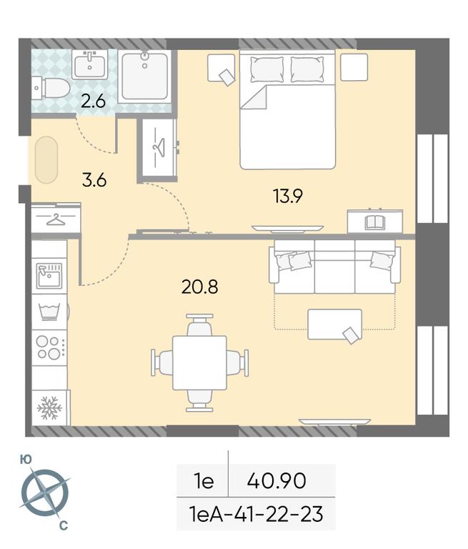 1-BD Apartment Sale, 40.9 sq. m. at Zilart, Rodchenko Street, 1, Moscow, Russia #1 1-BD Apartment Sale, 40.9 sq. m. at Zilart, Rodchenko Street, 1, Moscow, Russia #1