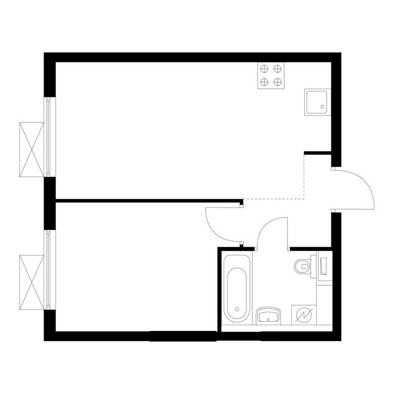 1-BD Apartment Sale, 35.6 sq. m. at Kuzminskiy Les, mikrorayon Belaya Dacha, 25, Kotelniki, Moscow Region, Russia #1