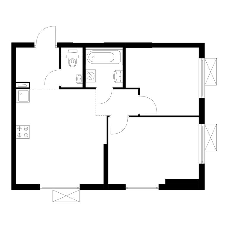 2-BD Apartment Sale, 47.7平方米 at Kuzminskiy Les, mikrorayon Belaya Dacha, 25, Kotelniki, Moscow Region, Russia #1 2-BD Apartment Sale, 47.7平方米 at Kuzminskiy Les, mikrorayon Belaya Dacha, 25, Kotelniki, Moscow Region, Russia #1