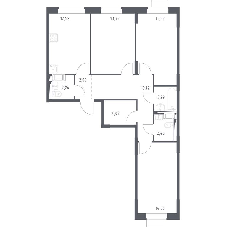 2-BD Apartment Sale, 77.88 sq. m. at Piatnitskie Luga, Pyatnitskoye Highway, 2, derevnya Yurlovo, Solnechnogorsk City District, Moscow Region, Russia #1 2-BD Apartment Sale, 77.88 sq. m. at Piatnitskie Luga, Pyatnitskoye Highway, 2, derevnya Yurlovo, Solnechnogorsk City District, Moscow Region, Russia #1