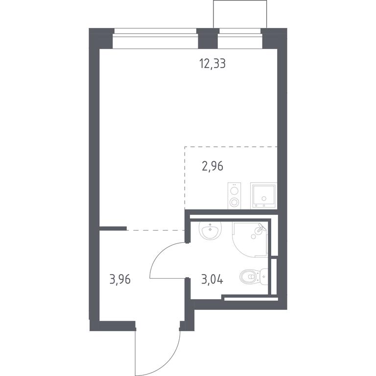Apartment Sale, 22.29 sq. m. at Bogdanovskiy Les, derevnya Bogdanikha, Leninskiy City District, Moscow Region, Russia #1