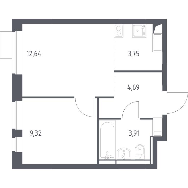 Apartment Sale, 34.31平方米 at Piatnitskie Luga, Pyatnitskoye Highway, 2, derevnya Yurlovo, Solnechnogorsk City District, Moscow Region, Russia #1 Apartment Sale, 34.31平方米 at Piatnitskie Luga, Pyatnitskoye Highway, 2, derevnya Yurlovo, Solnechnogorsk City District, Moscow Region, Russia #1