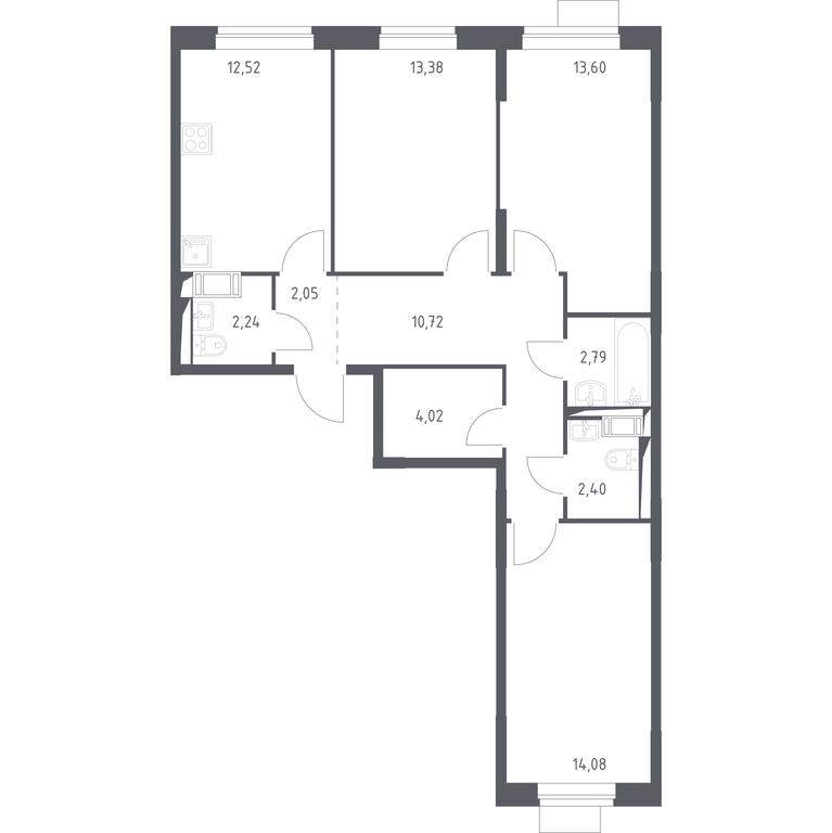 2-BD Apartment Sale, 77.8 sq. m. at Piatnitskie Luga, Pyatnitskoye Highway, 2, derevnya Yurlovo, Solnechnogorsk City District, Moscow Region, Russia #1 2-BD Apartment Sale, 77.8 sq. m. at Piatnitskie Luga, Pyatnitskoye Highway, 2, derevnya Yurlovo, Solnechnogorsk City District, Moscow Region, Russia #1