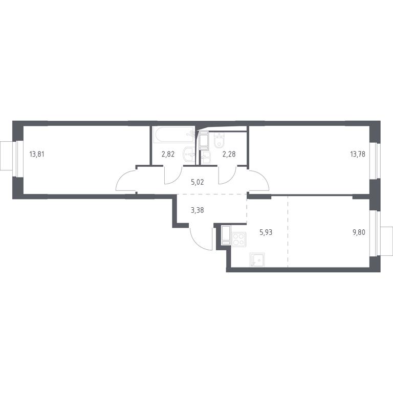 1-BD Apartment Sale, 56.82平方米 at Piatnitskie Luga, Pyatnitskoye Highway, 2, derevnya Yurlovo, Solnechnogorsk City District, Moscow Region, Russia #1 1-BD Apartment Sale, 56.82平方米 at Piatnitskie Luga, Pyatnitskoye Highway, 2, derevnya Yurlovo, Solnechnogorsk City District, Moscow Region, Russia #1
