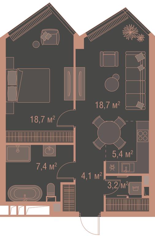 1-BD Apartment Sale, 60.9平方米 at High Life, Letnikovskaya Street, 11/10с1, Moscow, Russia #1 1-BD Apartment Sale, 60.9平方米 at High Life, Letnikovskaya Street, 11/10с1, Moscow, Russia #1