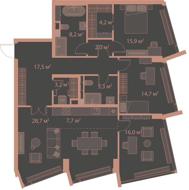 3-BD Apartment Sale, 126.3平方米 at High Life, Letnikovskaya Street, 11/10с1, Moscow, Russia #1 3-BD Apartment Sale, 126.3平方米 at High Life, Letnikovskaya Street, 11/10с1, Moscow, Russia #1