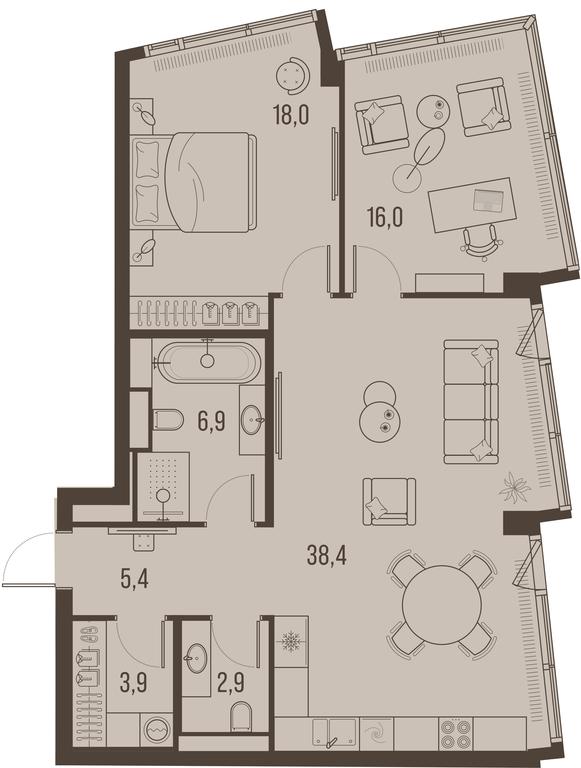 2-BD Apartment Sale, 92.5 sq. m. at High Life, Letnikovskaya Street, 11/10с1, Moscow, Russia #2 2-BD Apartment Sale, 92.5 sq. m. at High Life, Letnikovskaya Street, 11/10с1, Moscow, Russia #2