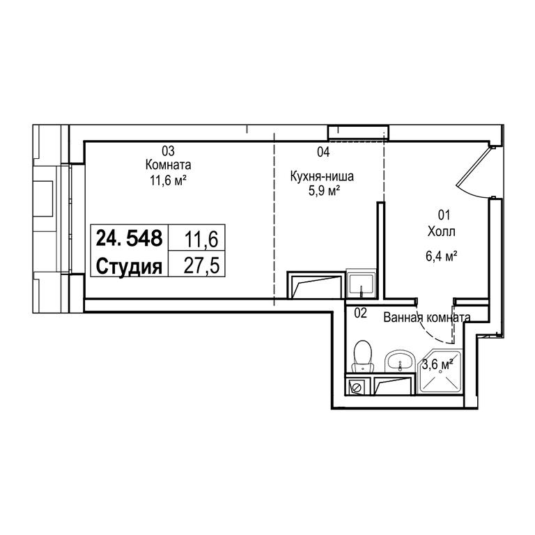 Apartment Sale, 25.4 sq. m. at Silver, Serebryakova Drive, 11к1, Moscow, Russia #2 Apartment Sale, 25.4 sq. m. at Silver, Serebryakova Drive, 11к1, Moscow, Russia #2