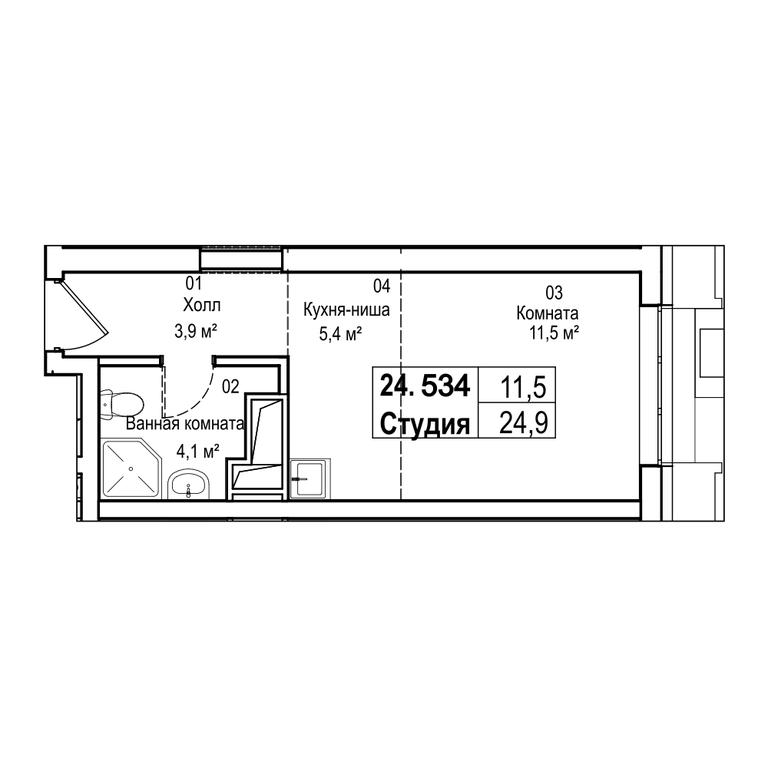 Apartment Sale, 26.4 sq. m. at Silver, Serebryakova Drive, 11к1, Moscow, Russia #1 Apartment Sale, 26.4 sq. m. at Silver, Serebryakova Drive, 11к1, Moscow, Russia #1