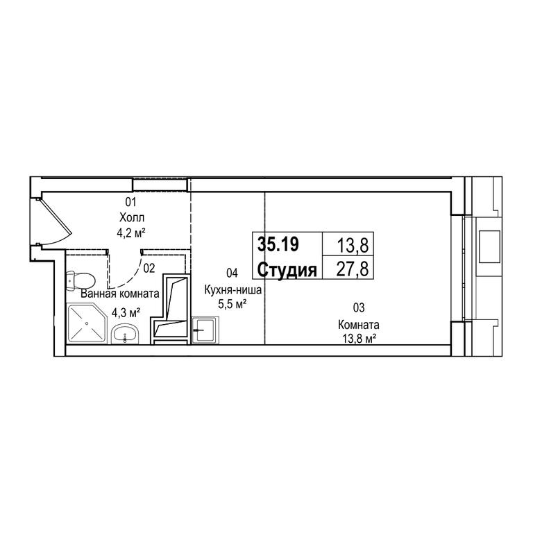 3-BD Apartment Sale, 102.2 sq. m. at Silver, Serebryakova Drive, 11к1, Moscow, Russia #2 3-BD Apartment Sale, 102.2 sq. m. at Silver, Serebryakova Drive, 11к1, Moscow, Russia #2