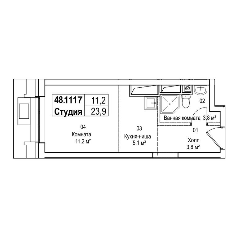 Apartment Sale, 29.9平方米 at Silver, Serebryakova Drive, 11к1, Moscow, Russia #1 Apartment Sale, 29.9平方米 at Silver, Serebryakova Drive, 11к1, Moscow, Russia #1