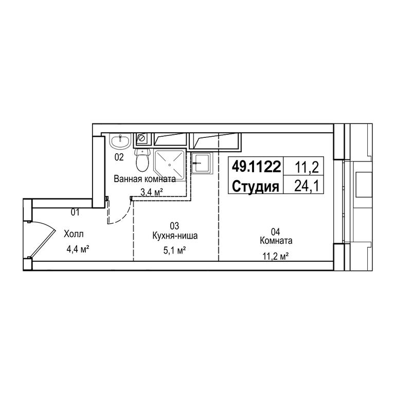 2-BD Apartment Sale, 52.7 sq. m. at Silver, Serebryakova Drive, 11к1, Moscow, Russia #1 2-BD Apartment Sale, 52.7 sq. m. at Silver, Serebryakova Drive, 11к1, Moscow, Russia #1