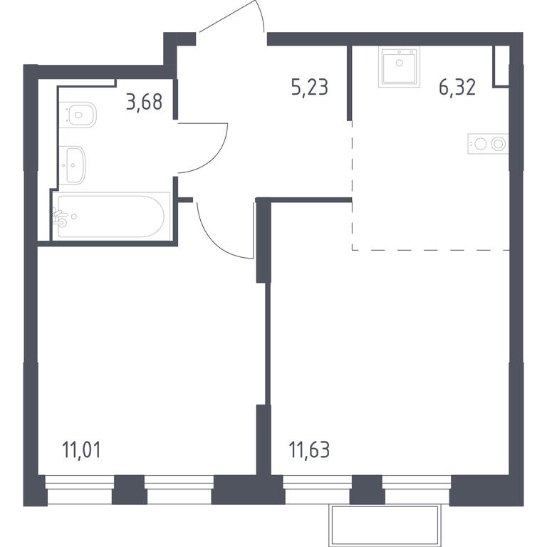 Apartment Sale, 38.14平方米 at Kvartal Strogino, zhiloy kompleks Kvartal Strogino, Krasnogorsk, Moscow Region, Russia #1 Apartment Sale, 38.14平方米 at Kvartal Strogino, zhiloy kompleks Kvartal Strogino, Krasnogorsk, Moscow Region, Russia #1