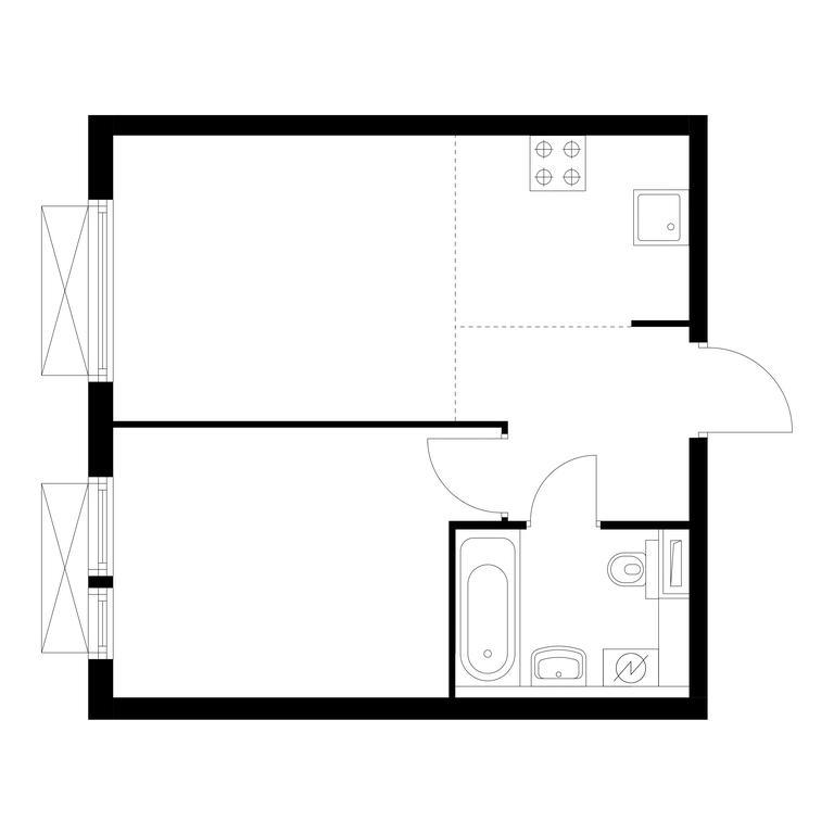 1-BD Apartment Sale, 36 sq. m. at Kolskaya 8, Kolskaya Street, 8с16, Moscow, Russia #1 1-BD Apartment Sale, 36 sq. m. at Kolskaya 8, Kolskaya Street, 8с16, Moscow, Russia #1