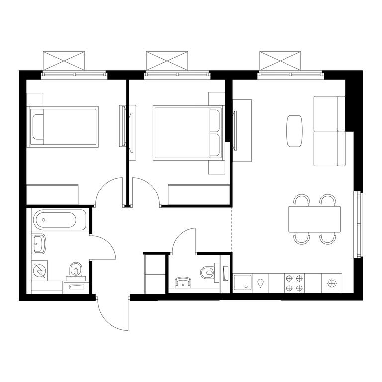 2-BD Apartment Sale, 55.4 sq. m. at Volzhskiy Park, 1st Grayvoronovsky Drive, 3с11, Moscow, Russia #1 2-BD Apartment Sale, 55.4 sq. m. at Volzhskiy Park, 1st Grayvoronovsky Drive, 3с11, Moscow, Russia #1