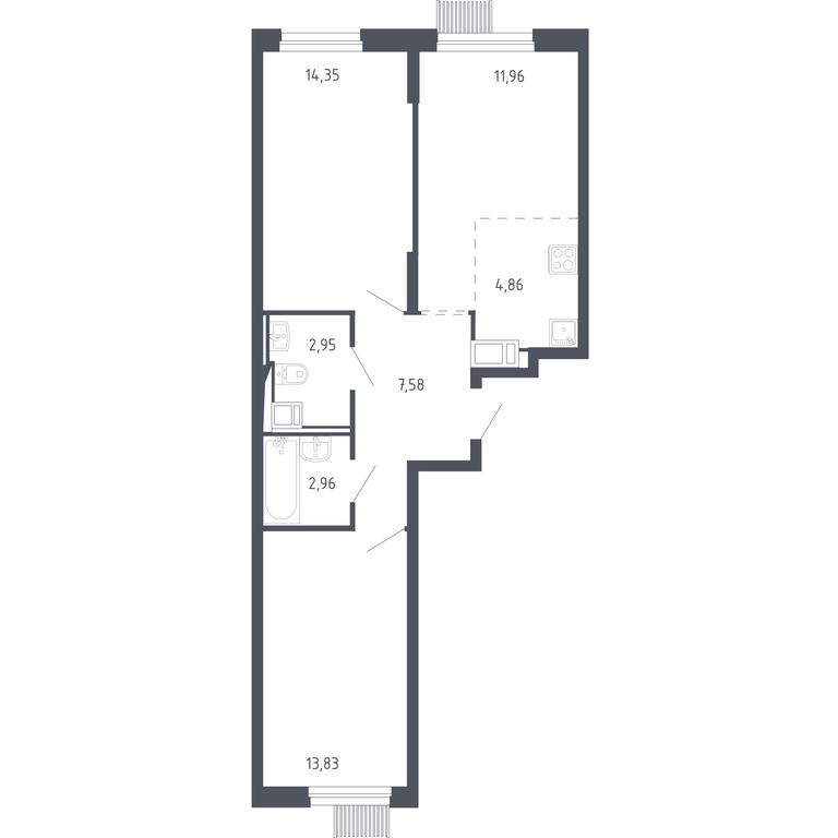 1-BD Apartment Sale, 57.7 sq. m. at Molzhaninovo, Leningradskoye Highway, 229, Moscow, Russia #1 1-BD Apartment Sale, 57.7 sq. m. at Molzhaninovo, Leningradskoye Highway, 229, Moscow, Russia #1