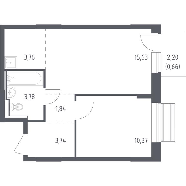 Apartment Sale, 39.78 sq. m. at Rublevskiy Kvartal, Laykovo Green Quarter, zhiloy kompleks Gorod-sobytiye Laykovo, selo Laykovo, Odintsovskiy City District, Moscow Region, Russia #1