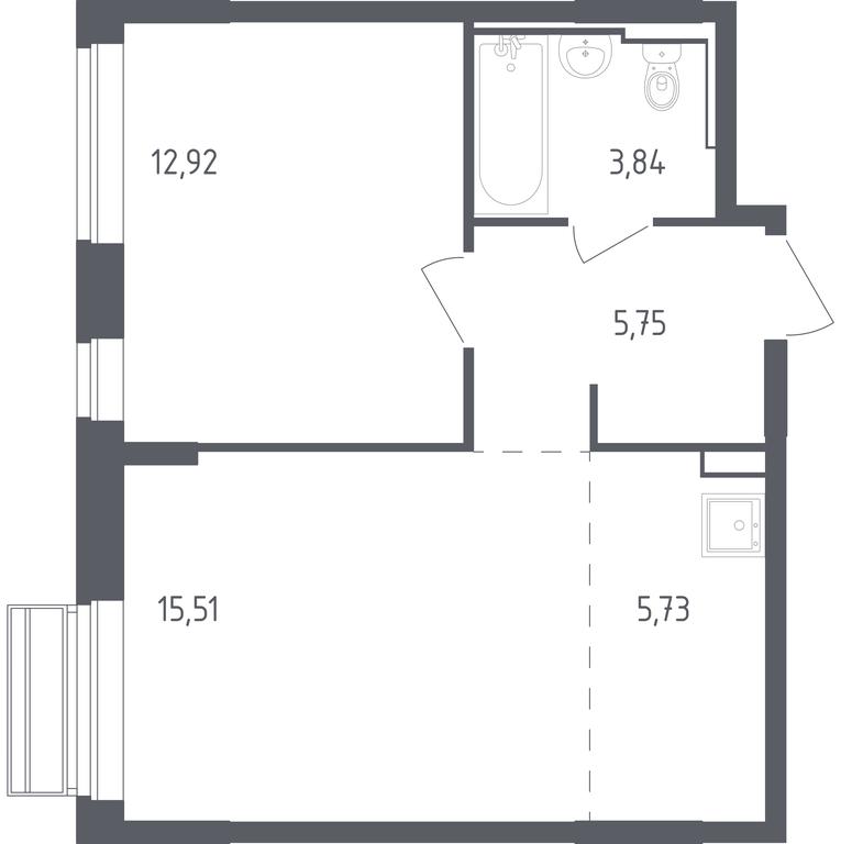 Apartment Sale, 43.75 sq. m. at Rublevskiy Kvartal, Laykovo Green Quarter, zhiloy kompleks Gorod-sobytiye Laykovo, selo Laykovo, Odintsovskiy City District, Moscow Region, Russia #1
